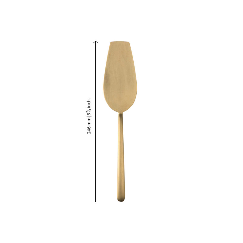 Linea Stainless Steel Cake Server, Ice Gold
