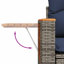 55cm Wide Patio Sofa with Cushions