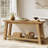 70.8'' Long Solid Wood Entryway Console Table With Shelf, 1.97'' Thick One-piece Solid Wood Tabletop-300501628