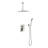 1-Spray Patterns 11.8 In. Dual Fixed And Handheld Shower Head 2.5 GPM In Brushed Nickel