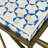 Table d'appoint 24 po Frederickson avec incrustation d'os et laiton