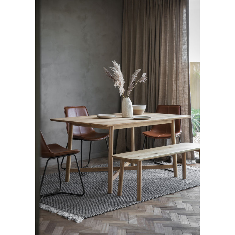 Blaze Oak Solid Wood Dining Table