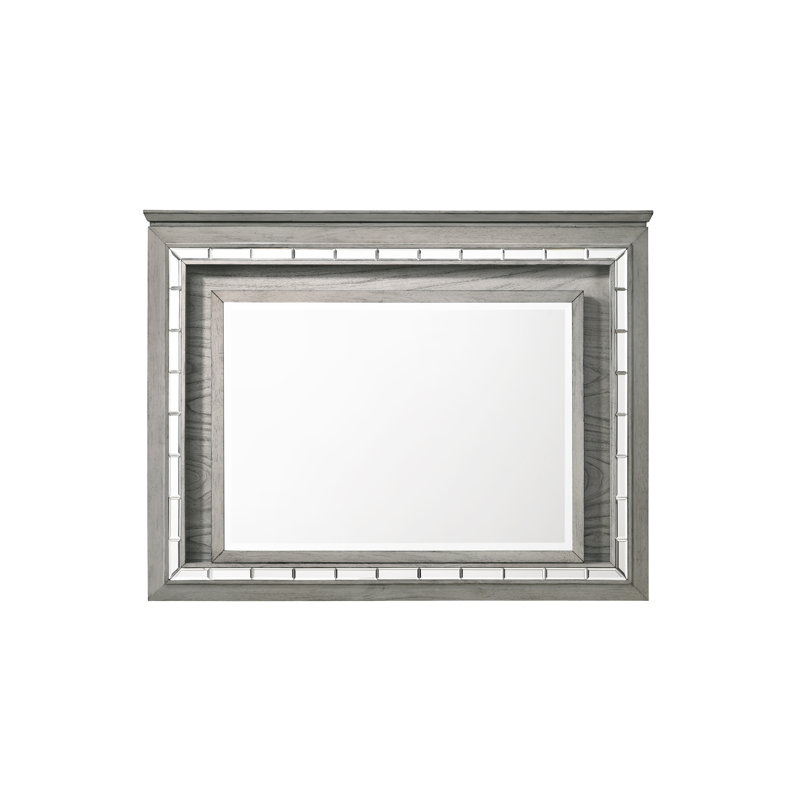 Miroir de salle de bain en chêne gris clair avec capteur tactile Antares