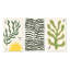 Retro Silhouettes Of Plants I - Ensemble d'art moderne Mid-Century de 3 pièces-1490042766