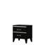 Table de chevet deux noir avec attrait moderne - Mises à jour de la capacité de rangement de la chambre à coucher