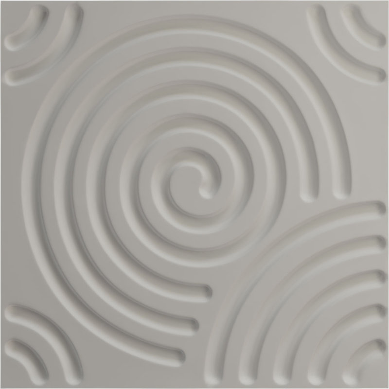 Panneau mural décoratif Spiral EnduraWall 3D, Brume de mer métallique