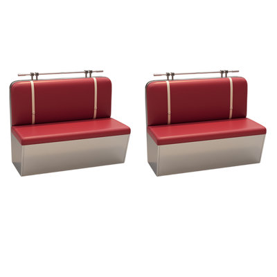 Banc rembourré en similicuir de style café Cafe
