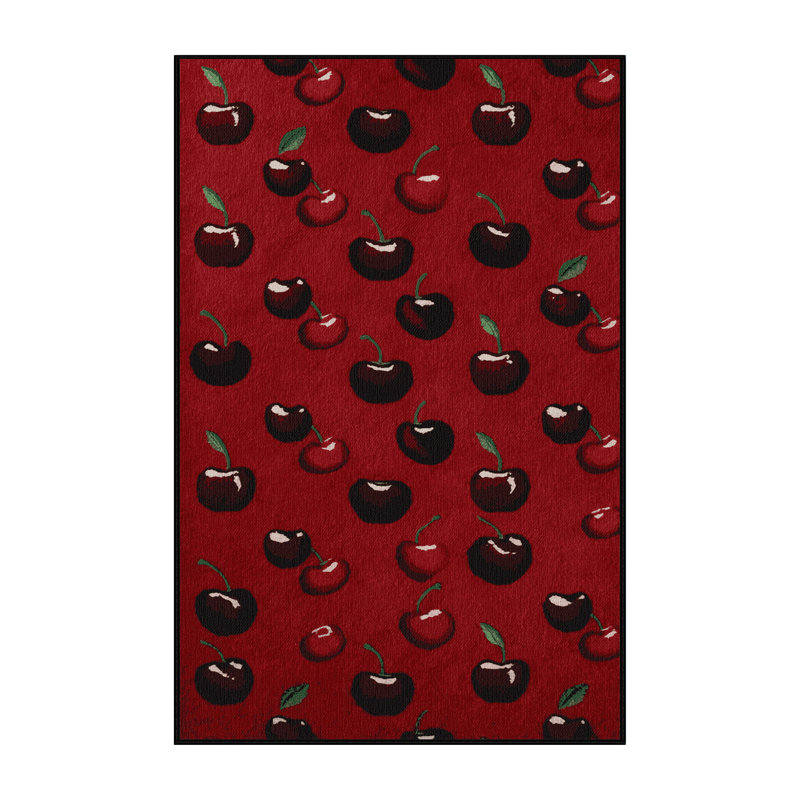  Tapis lavable Cherry Sour Fruits, Rectangle 3 pi x 5 pi