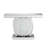 Longo Glam Rectangular Console Table with Pedestal Base in Mirrored & Faux Crystals