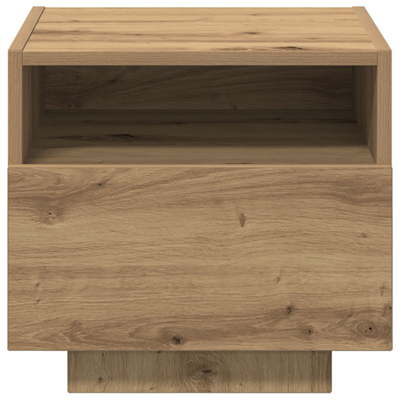 Bedside Cabinet Compact Storage, Artisan Oak