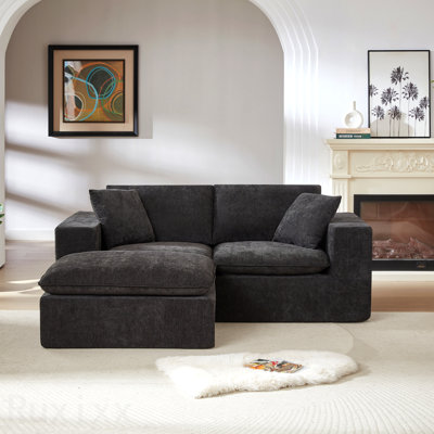 Canapé moderne en nuage de chenille, librement combinable, confortable pour s'asseoir