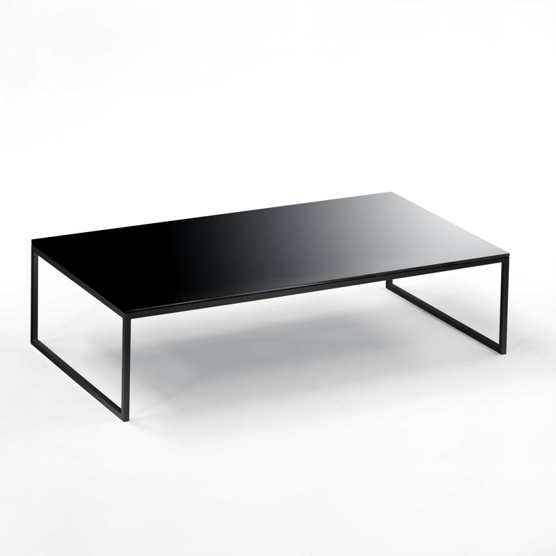 Dean Trestle Coffee Table, Black, Black / Glass