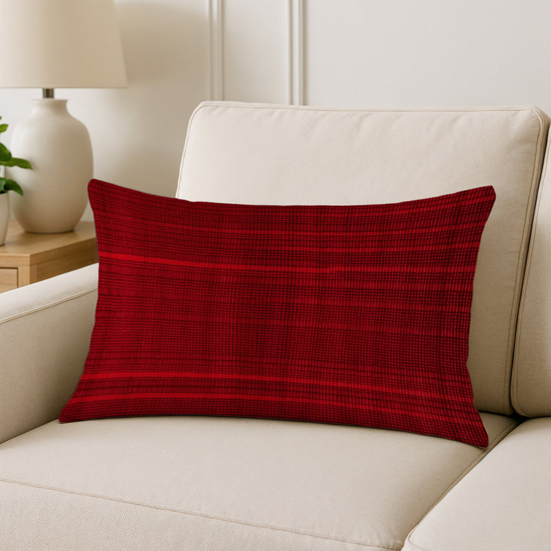 Coussin intérieur et extérieur, Rouge raisin de Corinthe, Rectangle H 25 po x l 18 po