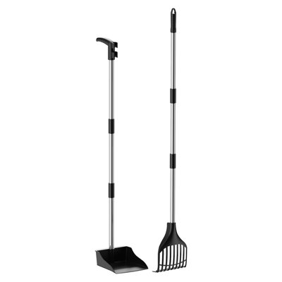 Plastic Pooper Scooper Dog For Yard, Lightweight Portable Pet Poop Shovel For Medium/small Dogs, Adjustable Metal Pole Long Handle Poop Scoop Set For -  Lifewit, 22070.01BL.V2