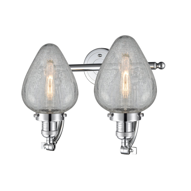 Éclairage pour meuble-lavabo à intensité variable Shauna, Chrome poli, 2 lumières