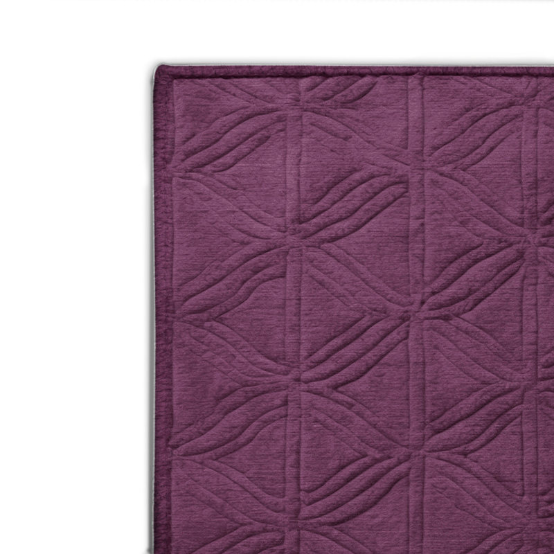 Trellis Red Indoor and Outdoor Area Rug, Rectangle 4' x 6'