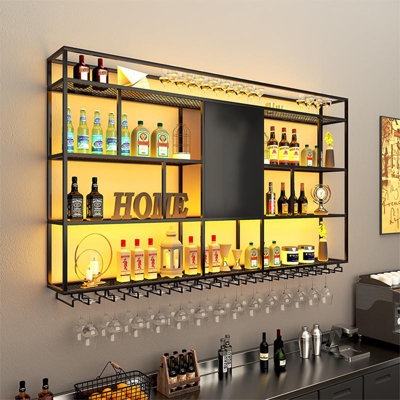 4 Tier Wall Mounted Wine Rack