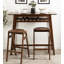 Table bistro rectangulaire avec tablette de rangement