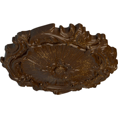 Médaillon de plafond Endurathane Marseille, DE 16 1/8 po x P 5/8 po (convient aux auvents jusqu'à 4 1/4 po), finition Americana peinte à la main