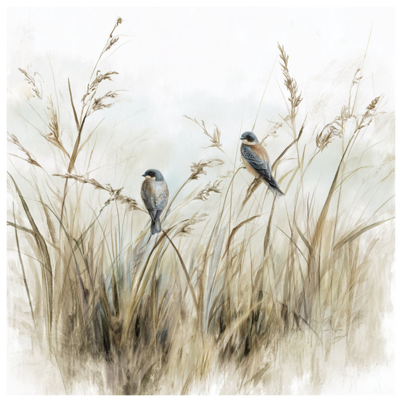 Two Birds On Grass Bath Mat, L 34 po x L 21 po