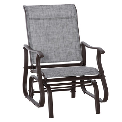 Fauteuil oscillant d'extérieur avec structure en acier Outsunny