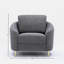 Chaise en lin gris yuina