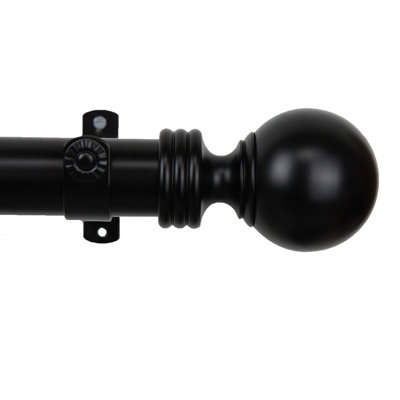 Sphere 1.5" Adjustable Length Drapery Curtain Single Rod