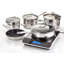 Stellar 7000 5 - Piece Non-Stick Stainless Steel Cookware Set