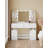 42.5" Large Vanity Desk，Dressing Table with Mirror and LED Light, Power Strip, 4 Drawers, 2 Open Storage Cabinets, and Jewelry Storage for Bedrooms, White