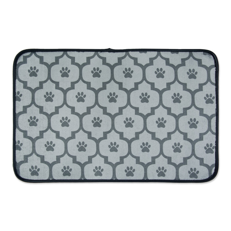 Tapis pour animal de compagnie Guidi, l 12 po x P 9 po x H 2 po, Gris