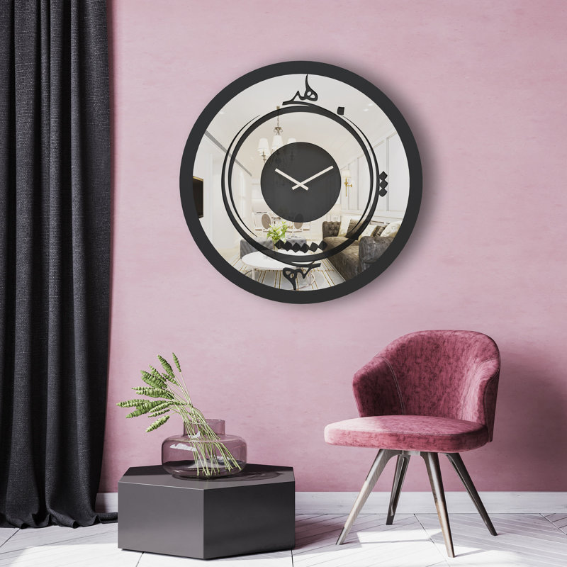 Manufactured Wood Wall Clock, Grey