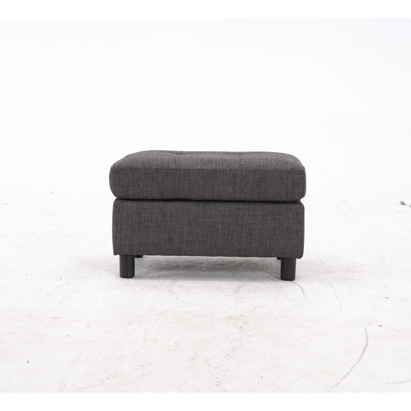 Canapé Alexent, Mélange de polyester gris foncé