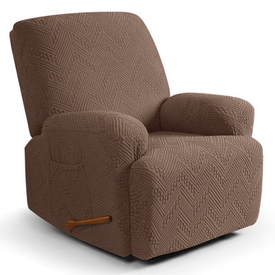 Harriet Recliner Chair Covers 3 Pieces Box Cushion Sofa Slipcovers Stretch Polyester Armchair Couch Cover with Pockets