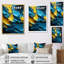 «Rough Love Slavic», peinture abstraite jaune bleu - reproduction d'art sur toile-1000444176-1000444182
