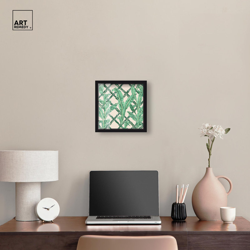 «Vibrant Squiggles Shadowbox Print», art côtier moderne par Art Remedy, H 13 po x l 13 po, Noir