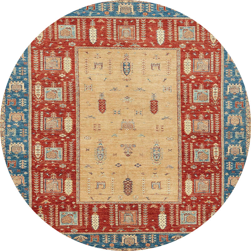 Abstract Indoor Rug, Round 8'