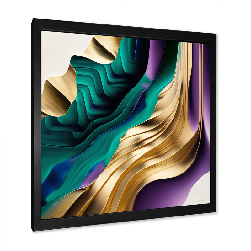 «Mauve, vert» et «Bold Strokes III» - Impression sur toile, Impression noire sur toile encadrée, H 16 po x l 16 po x P 1 po