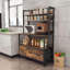 Étagère de boulanger standard en acier 39,37 po avec micro-ondes Ruperto-1846160798