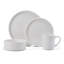 Service de table léger en porcelaine tendre 16 pièces Camilla, service pour 4