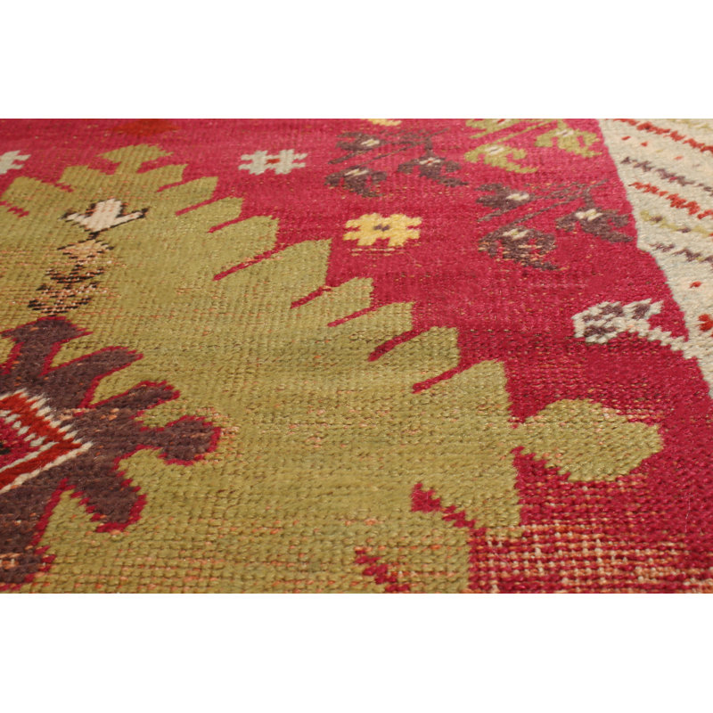 One-of-a-Kind 3'3" X 5'7" Before 1900 Wool Area Rug in