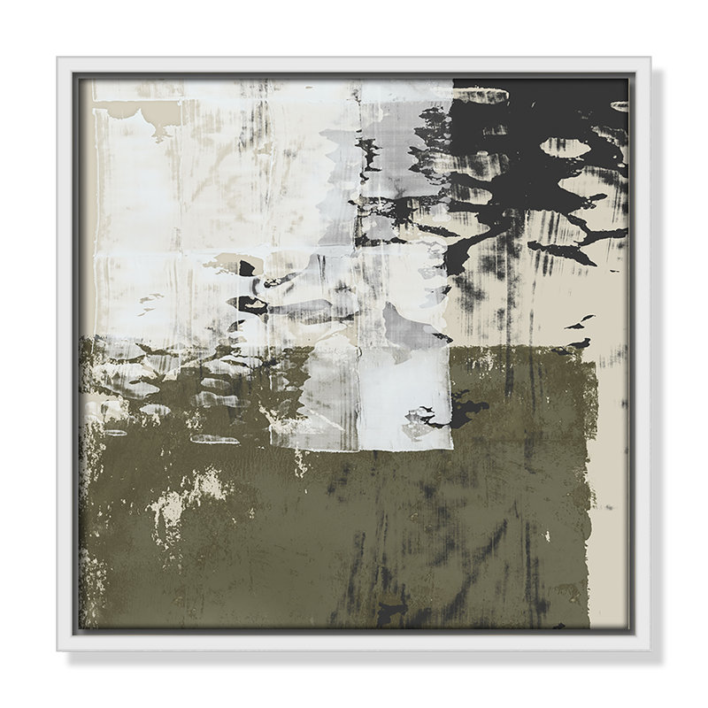 Reflections In Sage II - Square Version Print par Isabelle Z, Blanc, H 13,5 po x l 13,5 po