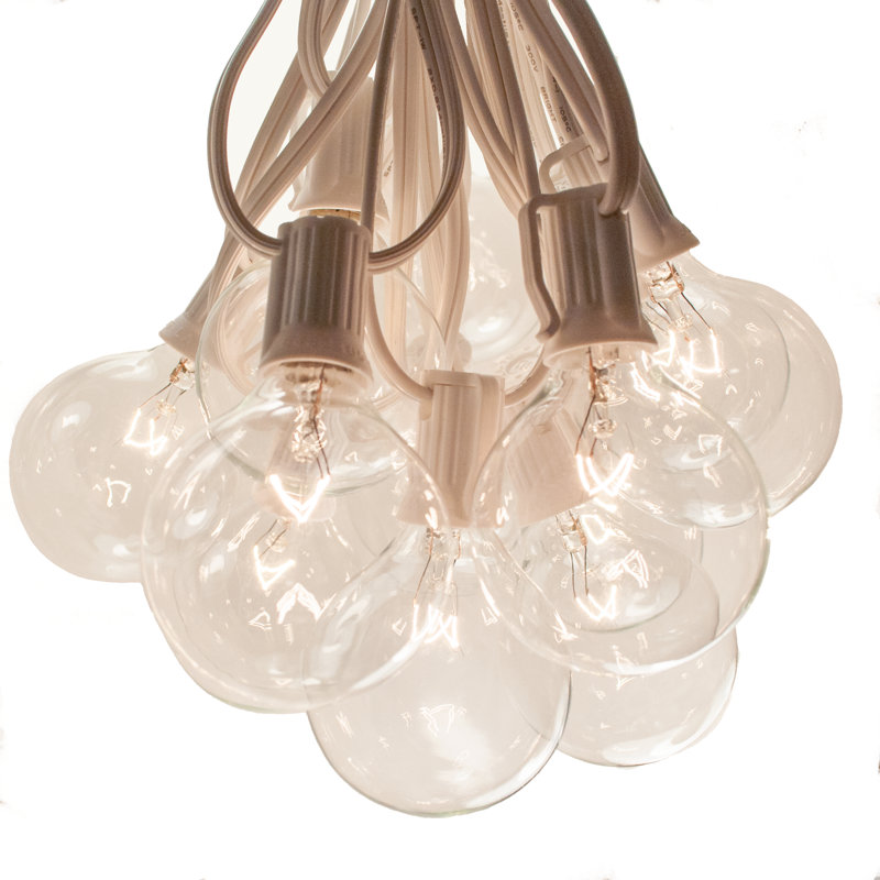 Renfro Outdoor 25 - Bulb 25'' Plug-in Globe String Light, White/Clear