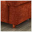 Canapé modulaire modulaire 111 po avec repose-pieds en chenille orange foncé 111 po