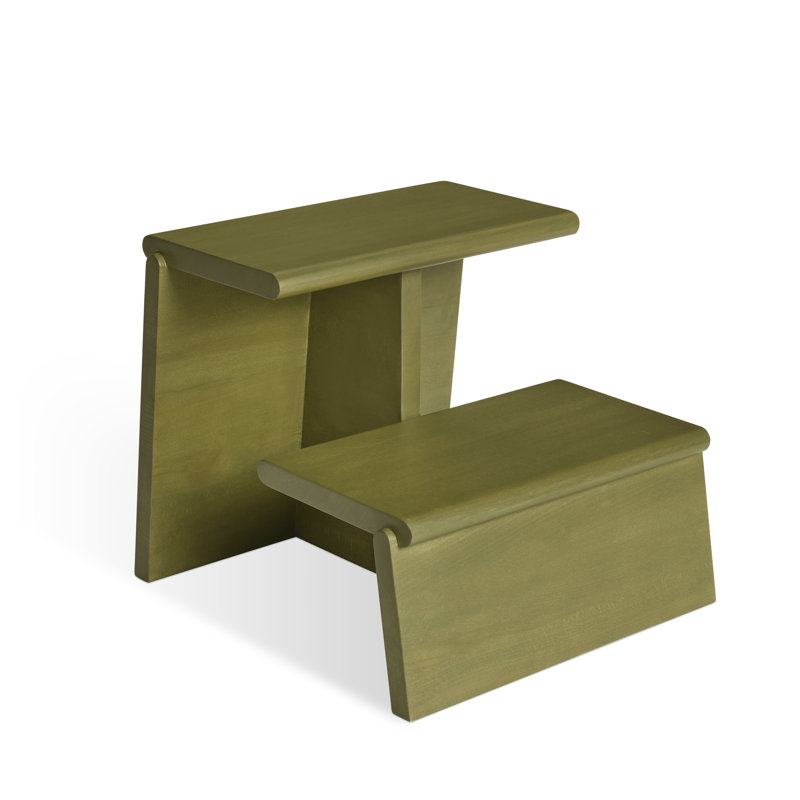 Jut Solid Wood End Table, Loden