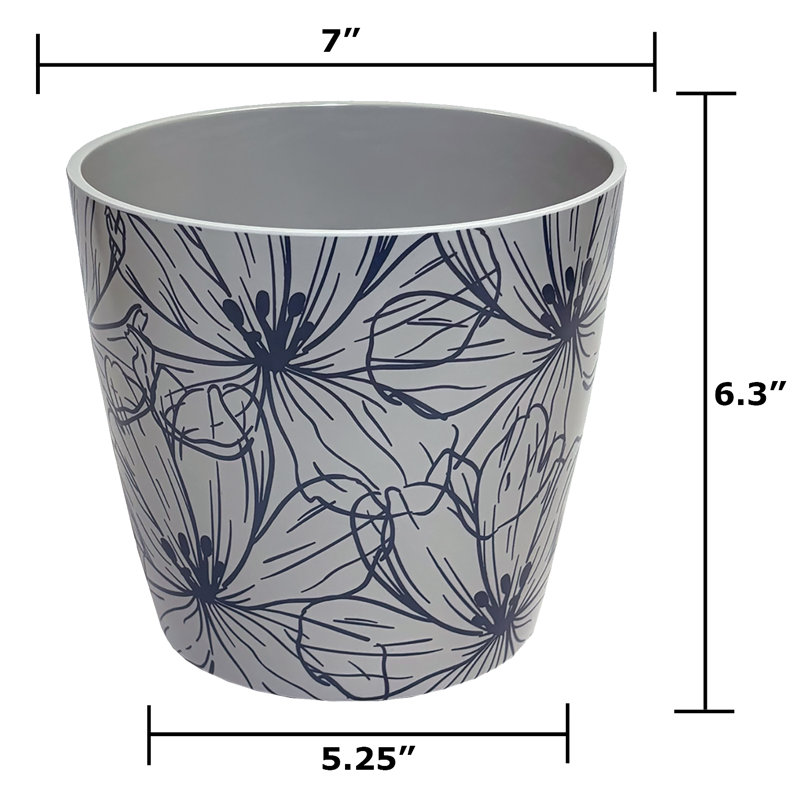 Pot d'intérieur / extérieur 7 po, Gris