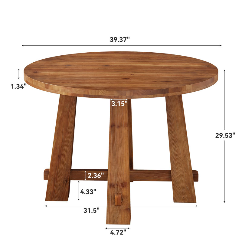 Walnut Solid Wood Base Dining Table