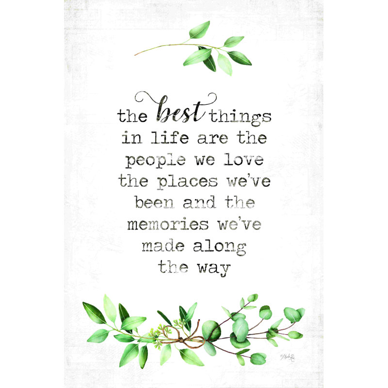 «The Best Things» par Marla Rae - reproduction imprimée, Papier avec cadre photo en érable, Non, H 18 po x l 12 po