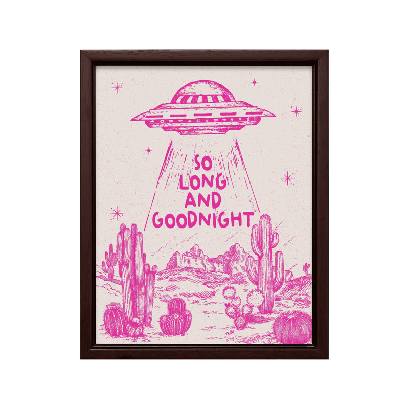 So Long And Goodnight, Canvas, Brown Framed, 11"H x 14"W