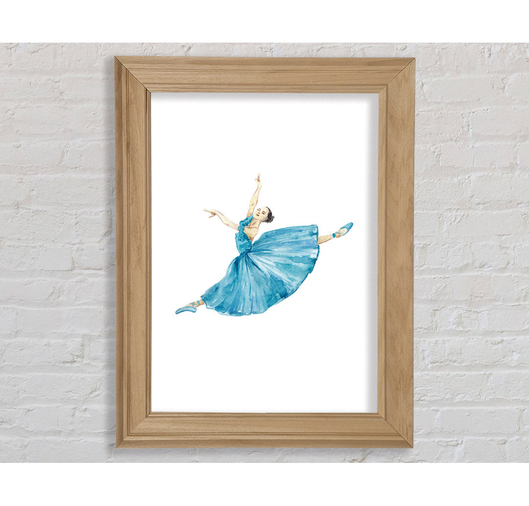 Blaue Ballerina 6 - Einzelne Bilderrahmen Kunstdrucke