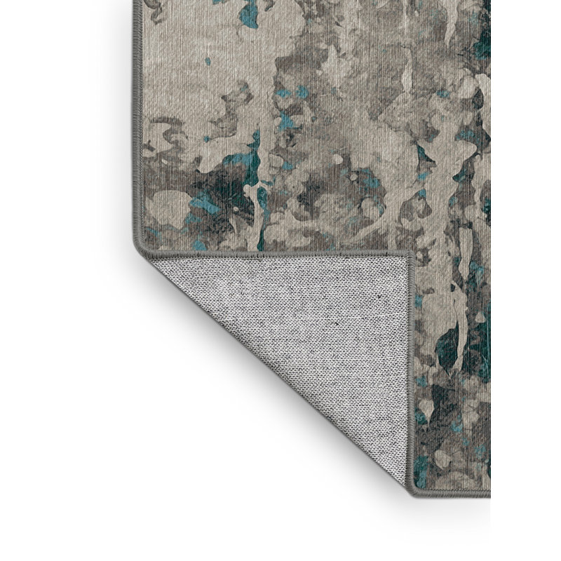 Tapis gris lavable à la machine GSIX03633, Rectangle 2 pi x 3 pi
